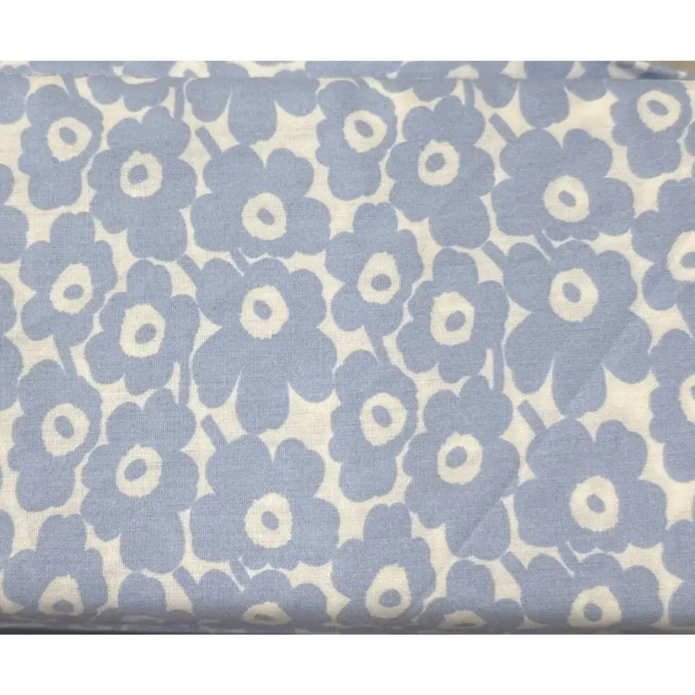 Marimekko King Sheet Set Pikkuinen Unikko Blue Floral Cotton New